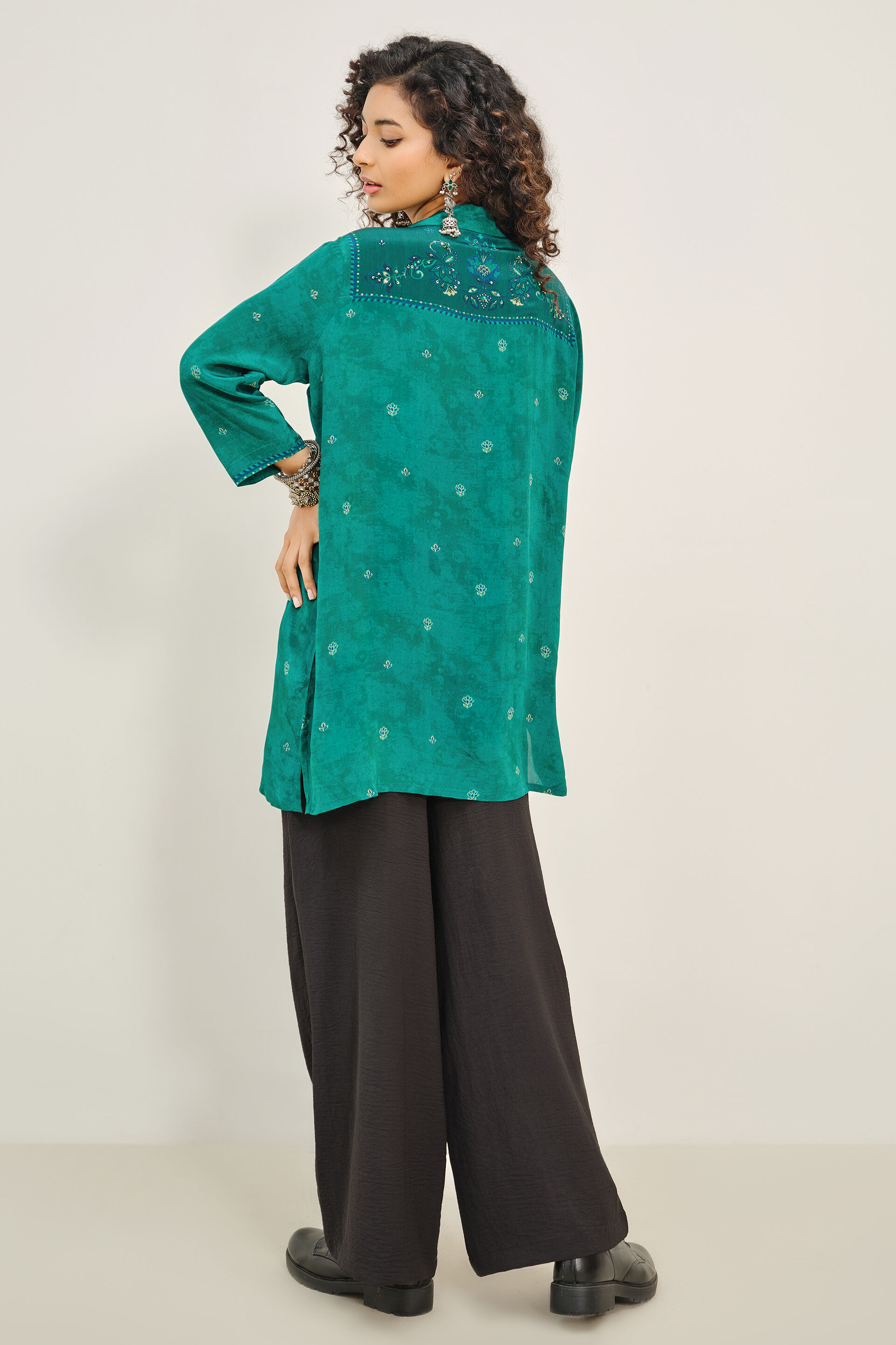 Vani Emerald Green Tunic, Green, image 3